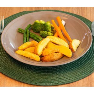 Batata R�stica Tradicional Bem Brasil  com legumes na manteiga