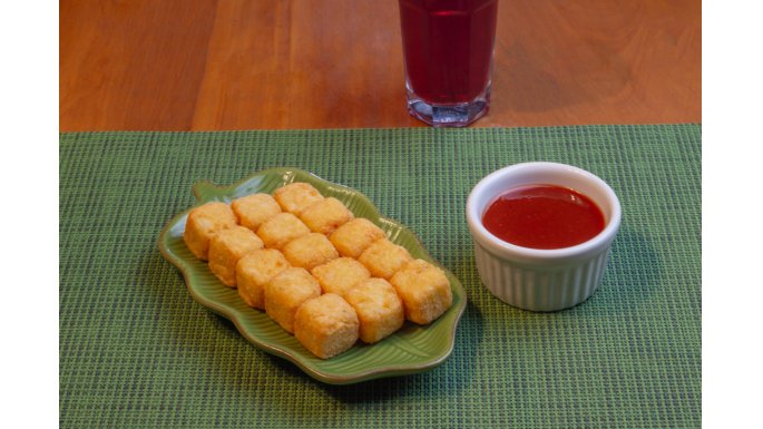 Dadinhos de Batata com toque de Queijo Bem Brasil com goiabada cremosa