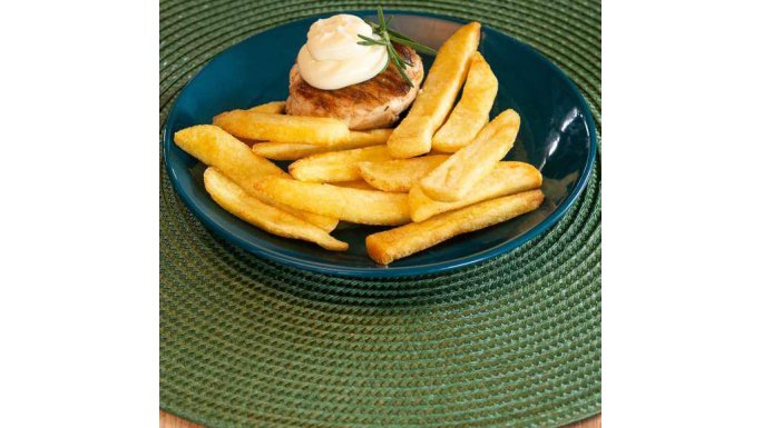 Batata Steakhouse Bem Brasil com medalh�o de frango e requeij�o
