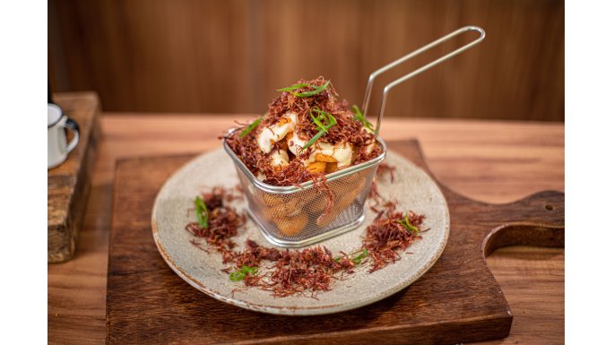 Anel de Cebola e Carne Seca