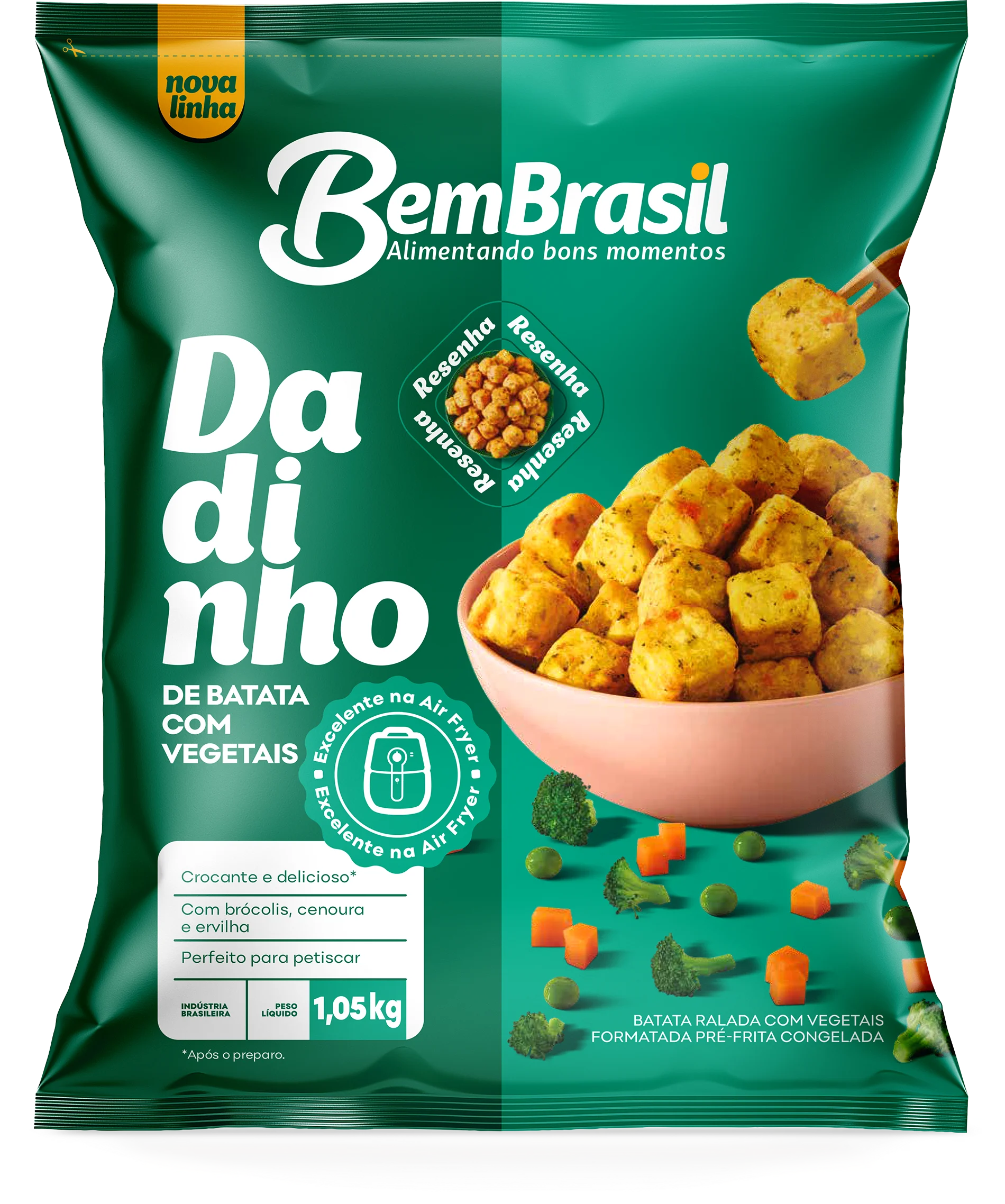 Dadinho de Batata com Vegetais